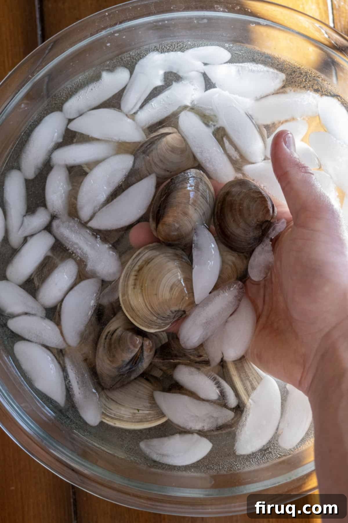 Coastal Linguine with Tender Clams 4 purging clams