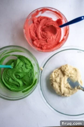 Spectrum Cookie Delight 6 food coloring added to batter