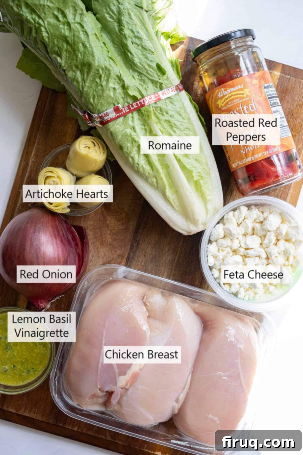 Vibrant Mediterranean Chicken Wrap 3 Ingredients for the recipe.