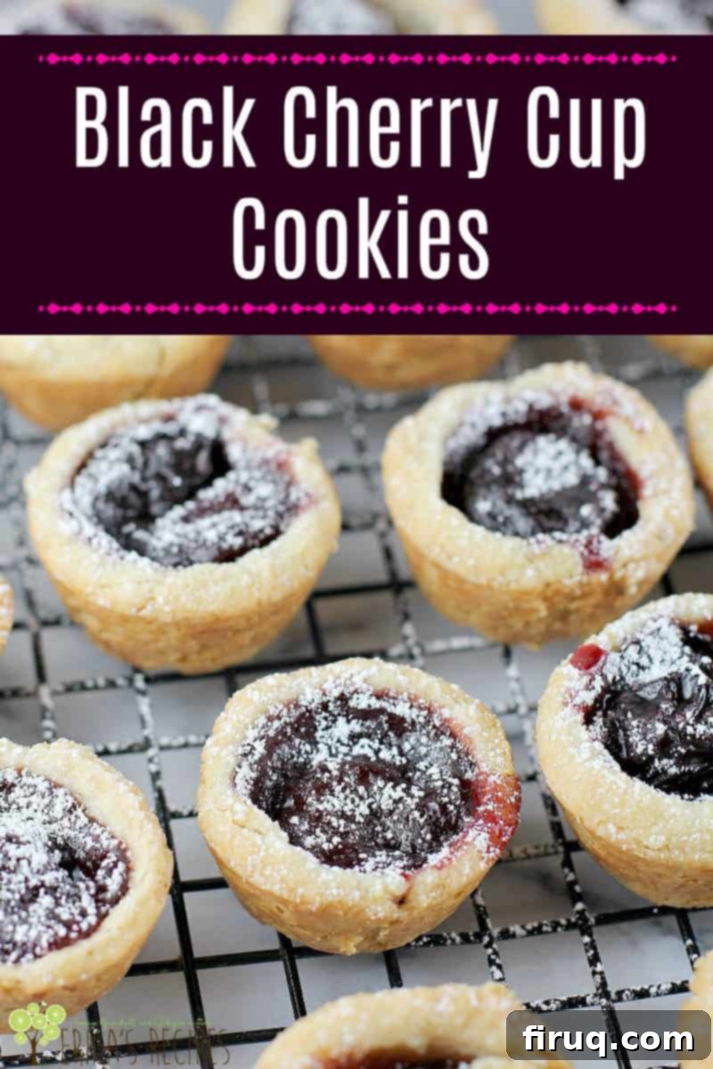 Velvet Cherry Cookie Tarts 8 pin image