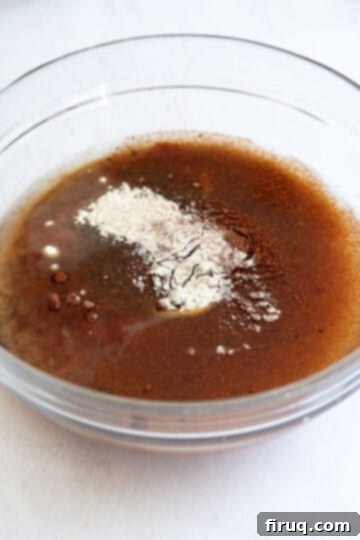 Bold Chipotle BBQ Sauce 4 Ingredients combined for bbq sauce in a bowl