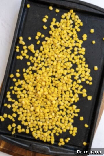 Quick Chipotle BBQ Chicken Salad 5 roasting corn