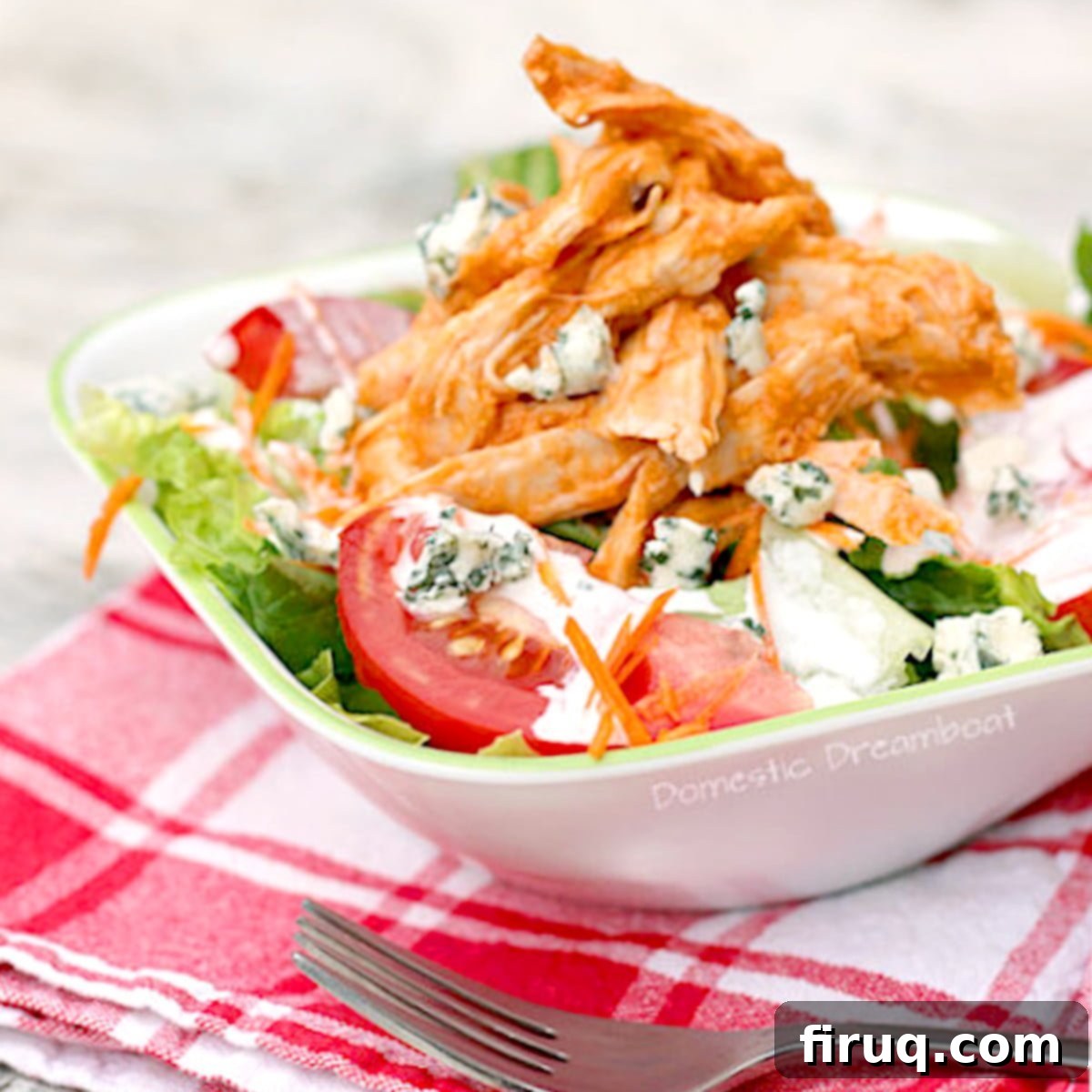 Spicy Buffalo Blue Chicken Salad 2 Featured image of Buffalo Chicken Salad with Blue Cheese Dressing
