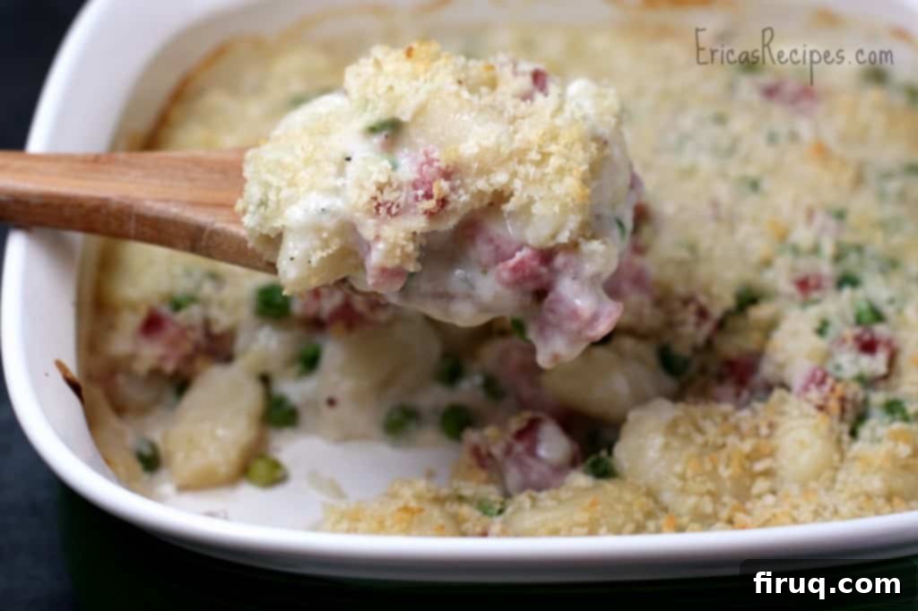 Gnocchi Mac and Cheese with Ham and Peas 3 Ham and Peas, Gnocchi Mac 'N Cheese