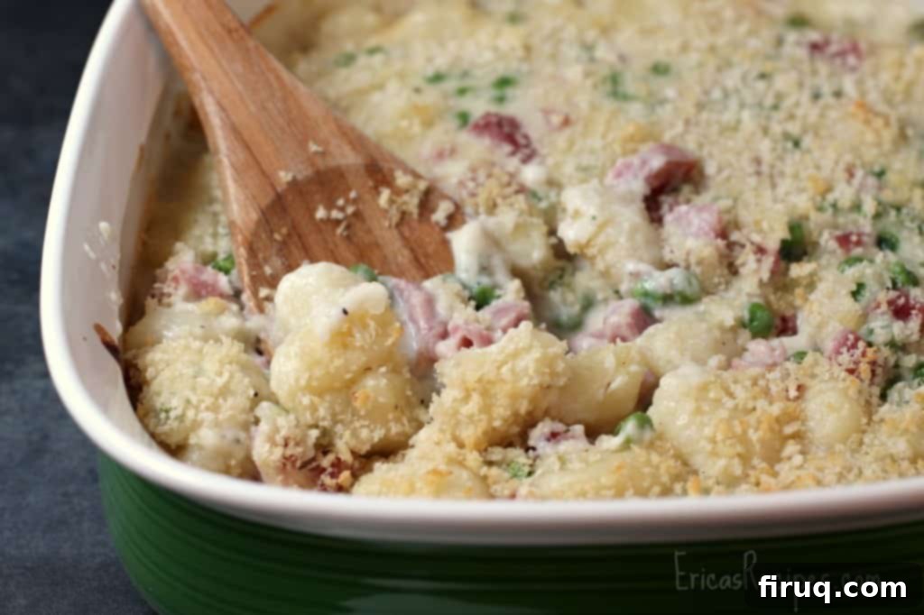 Gnocchi Mac and Cheese with Ham and Peas 4 Ham and Peas, Gnocchi Mac 'N Cheese