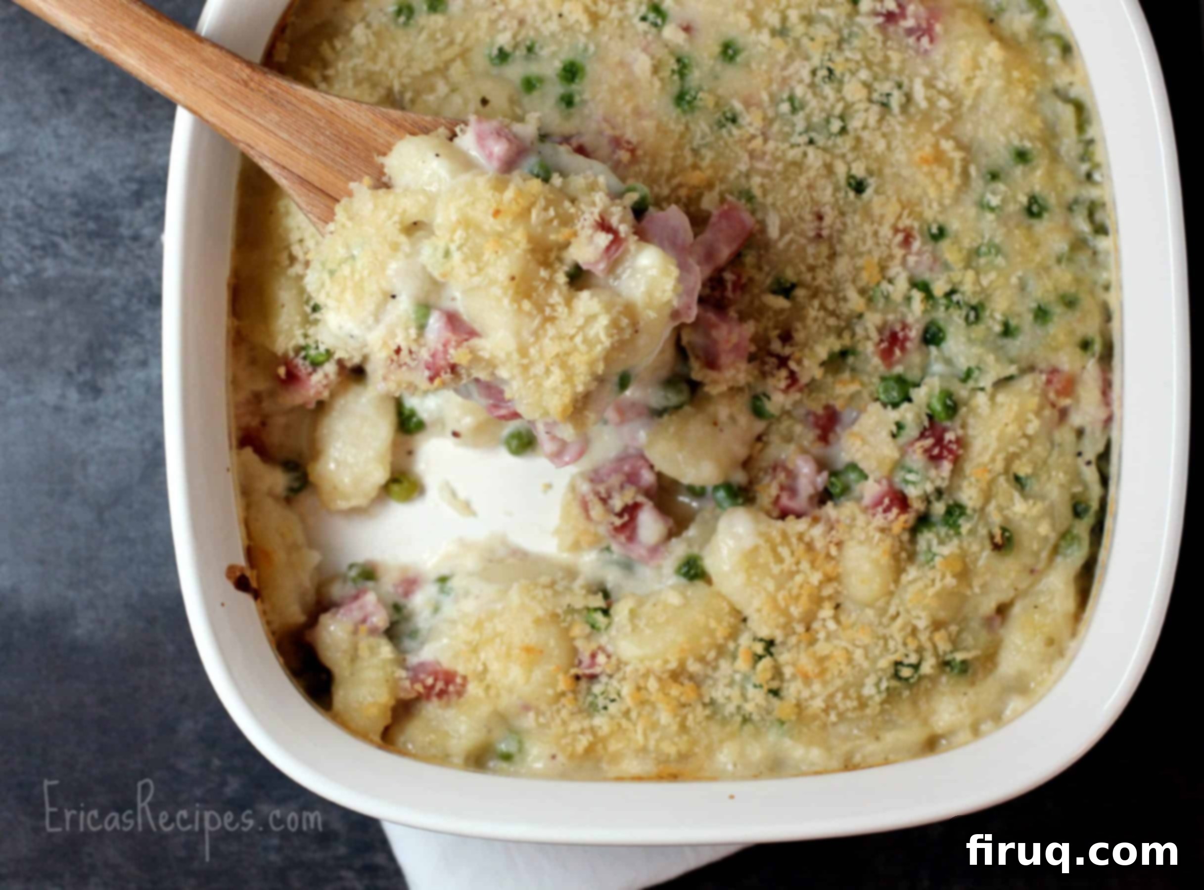 Gnocchi Mac and Cheese with Ham and Peas 5 Ham and Peas, Gnocchi Mac 'N Cheese | EricasRecipes