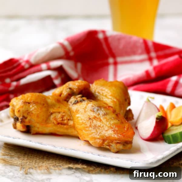 Plated crispy hot wings Hot wings on a plate