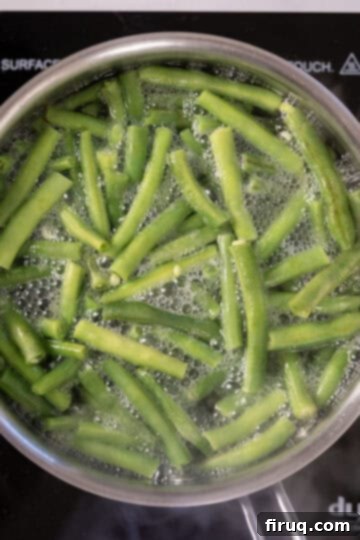 Fresh Italian Green Bean Salad 4 blanching green beans