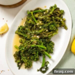 Vibrant Garlic Rapini 9 finished rapini served on a plate