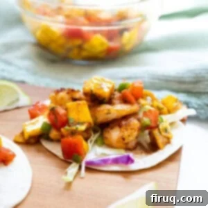 Tropical Shrimp Tacos with Mango Lime Zing 9 Shrimp Tacos with mango salsa