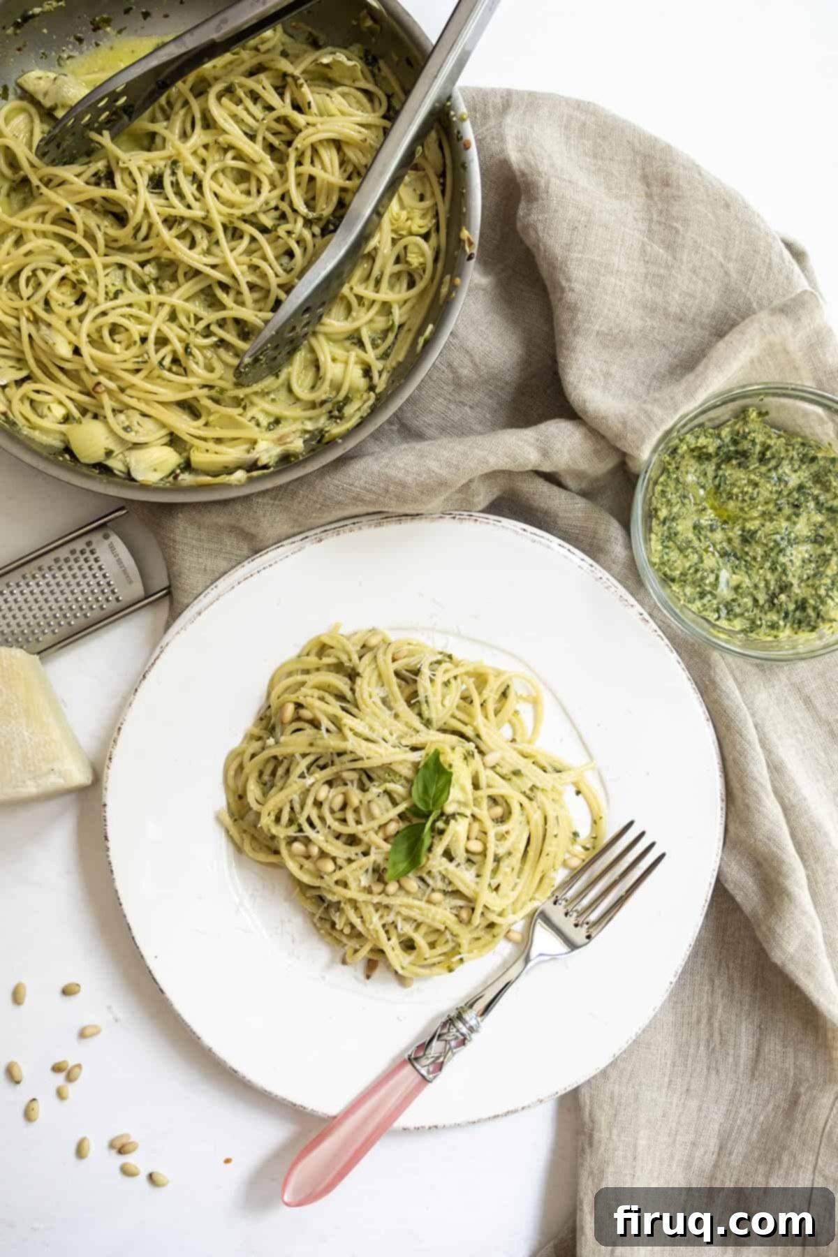 Flavorful Artichoke Pesto Pasta 2 Artichoke pesto pasta