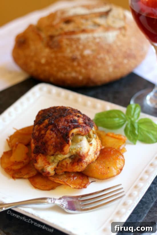 Perfectly Roasted Chicken Thighs Smoked Paprika Rubbed Chicken Thighs Stuffed with Olives
