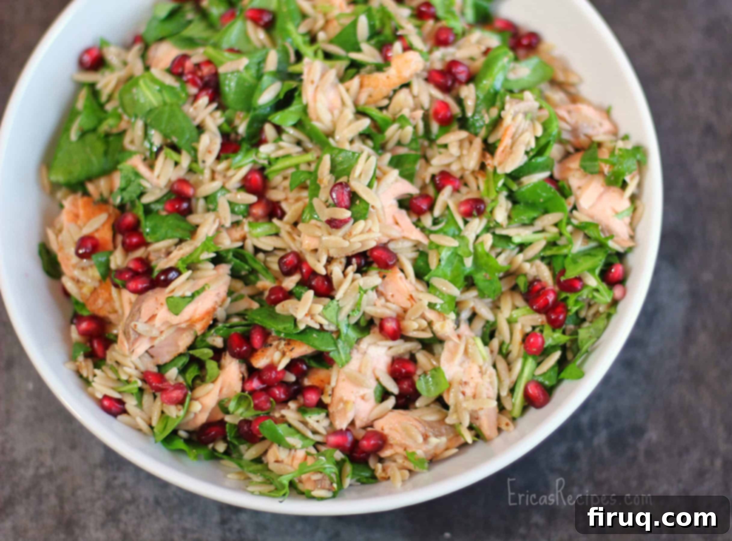 Nutrient-Rich Salmon & Orzo Salad with Crunchy Walnuts and Mixed Greens 5 Orzo Power Salad with Salmon, Walnuts, and Greens - a healthy meal prep recipe