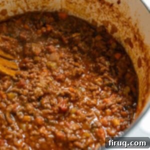 Classic Bolognese Ragù 10 Pot of rich, slow-cooked bolognese meat sauce.