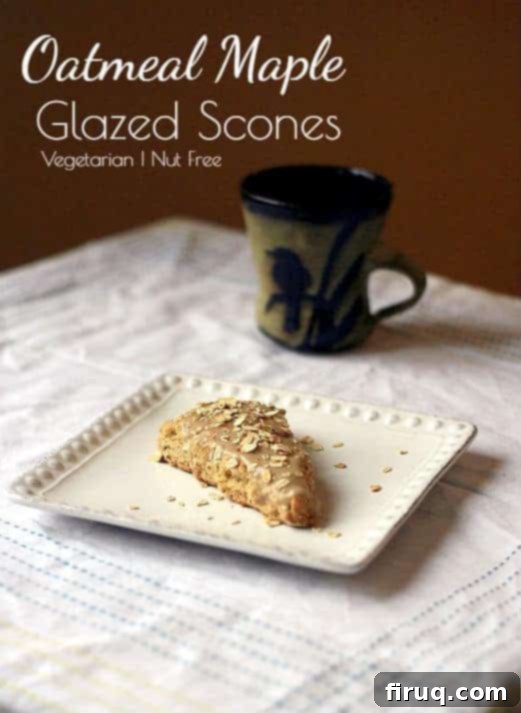 Oatmeal Scones Presentation A beautifully arranged selection of oatmeal maple glazed scones