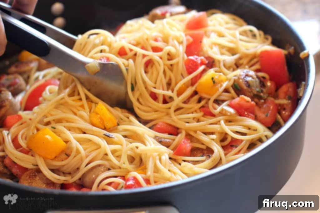 Aromatic Rosemary Chicken Sausage Spaghetti 4 Chicken Sausage and Rosemary Spaghetti