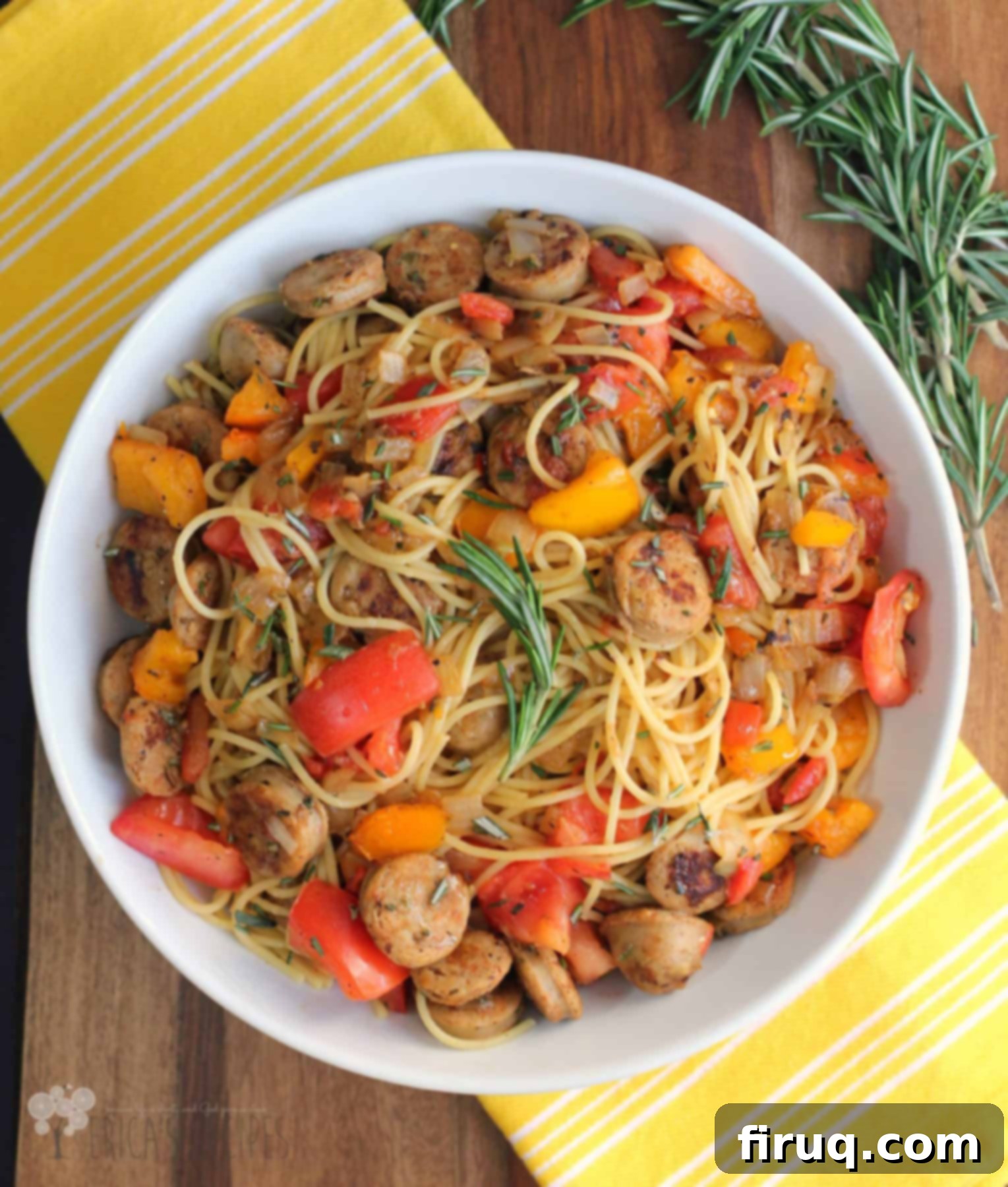 Aromatic Rosemary Chicken Sausage Spaghetti 6 Chicken Sausage and Rosemary Spaghetti