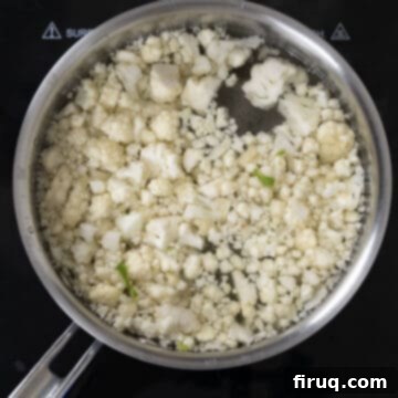 Roasted Cauliflower Pasta 4 boiling cauliflower.