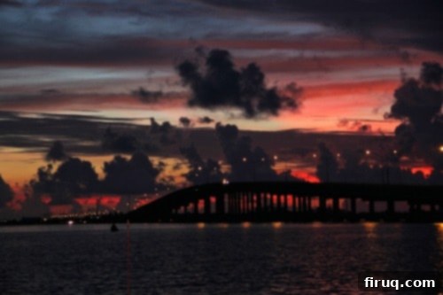 Tropical Pina Colada Pull-Apart Bread 4 A picturesque sunrise over an intercoastal waterway and bridge, hinting at the start of a challenging triathlon event.