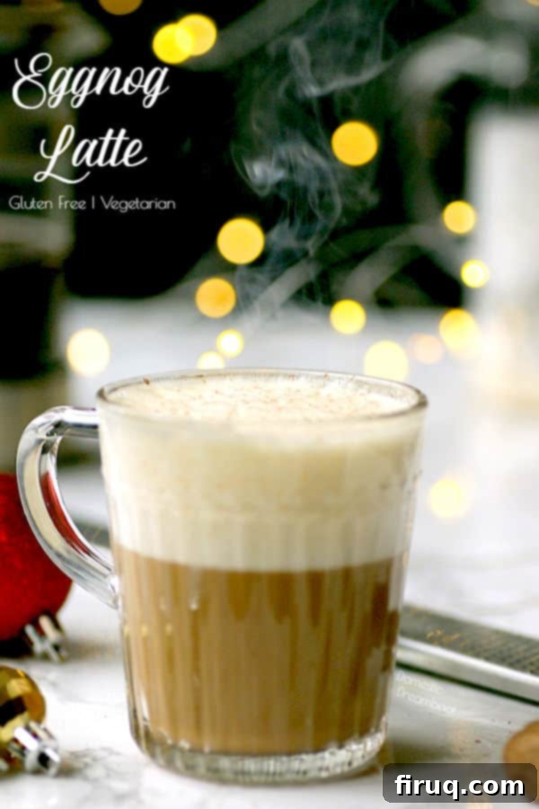 Eggnog Latte Recipe Holiday Drink Homemade Eggnog Latte topped with nutmeg