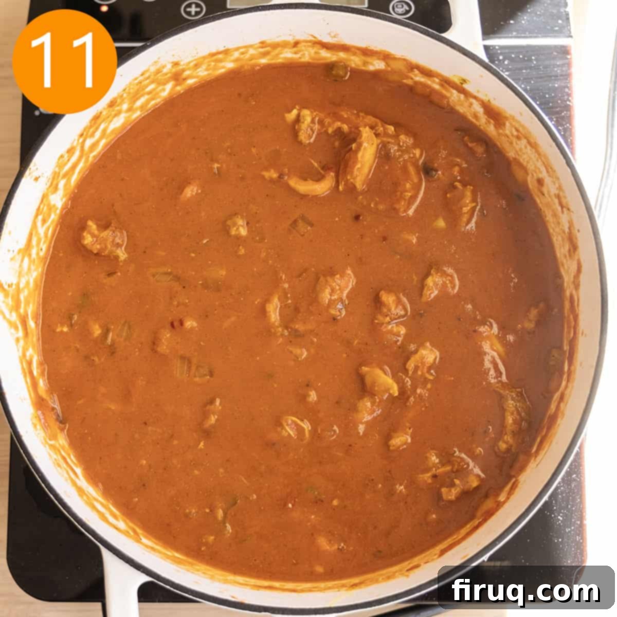 Golden Butter Chicken Comfort 10 Coconut milk added to the soup.