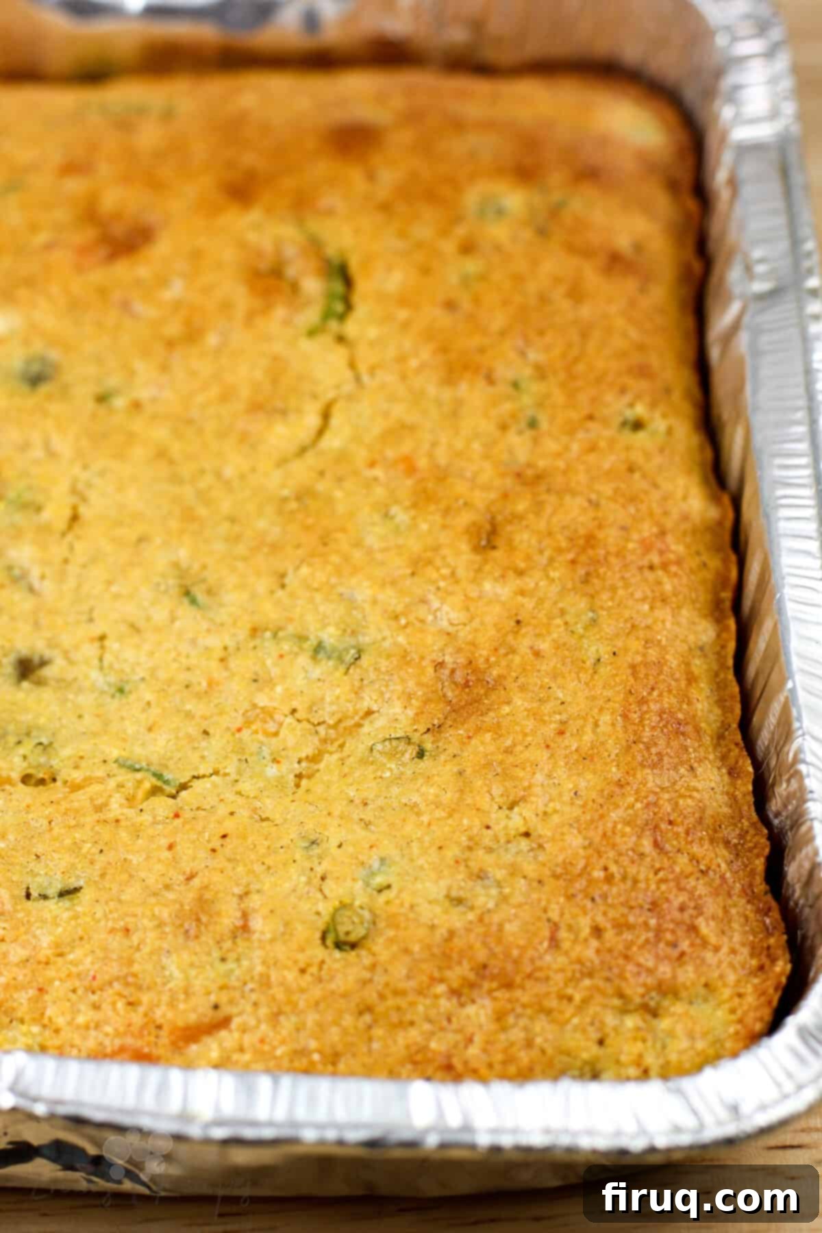 Southern Cornbread Layers 5 cooked cornbread in aluminum pan