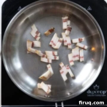 The Ultimate Carbonara Do's and Don'ts 4 Cubed Guanciale or Pancetta placed in a cold saucepan, ready to be rendered.