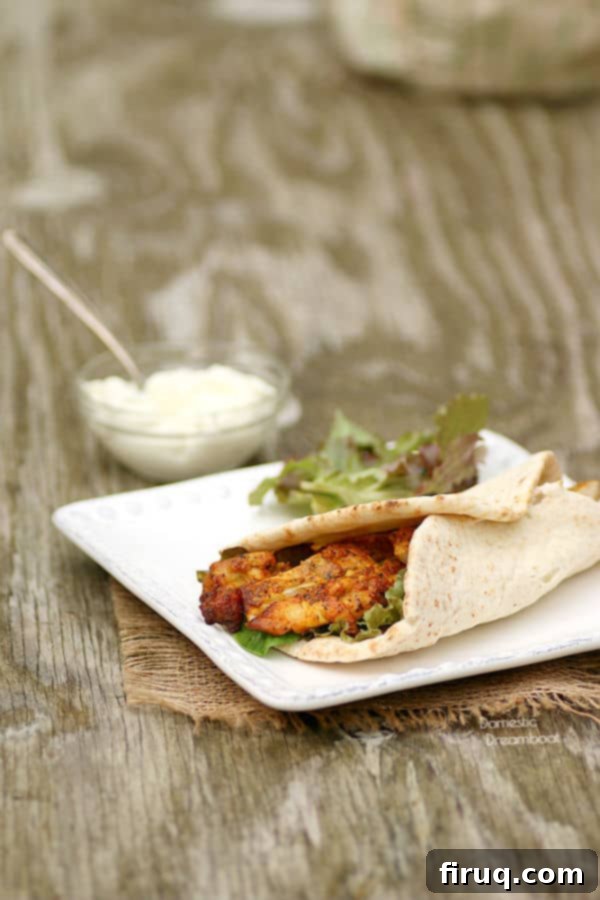 Homemade Oven Roasted Chicken Shawarma served in a pita Chicken Shawarma Pita