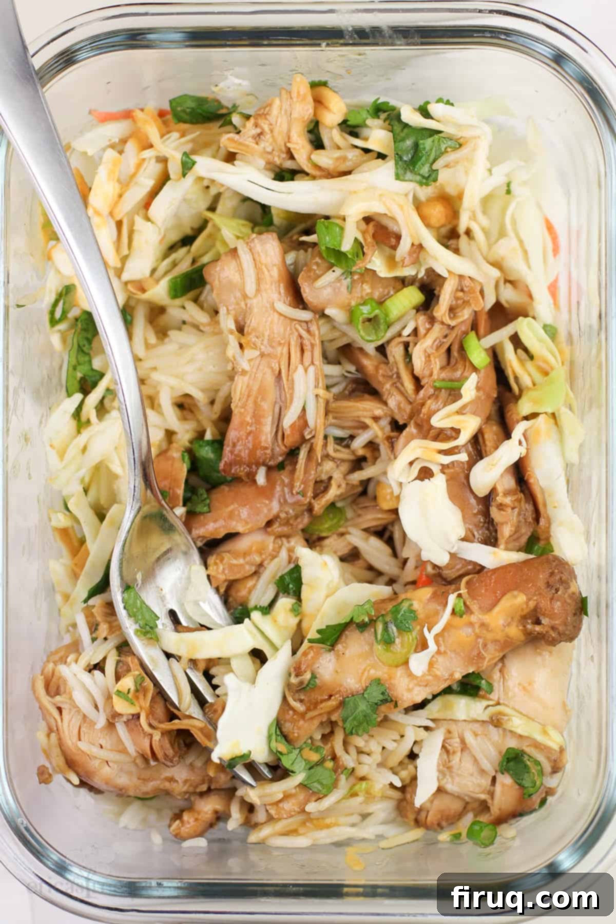 Sweet and Sticky Honey Teriyaki Chicken Meal Prep 5 Multiple meal prep containers filled with slow cooker honey teriyaki chicken, rice, and vegetables, ready for the week.
