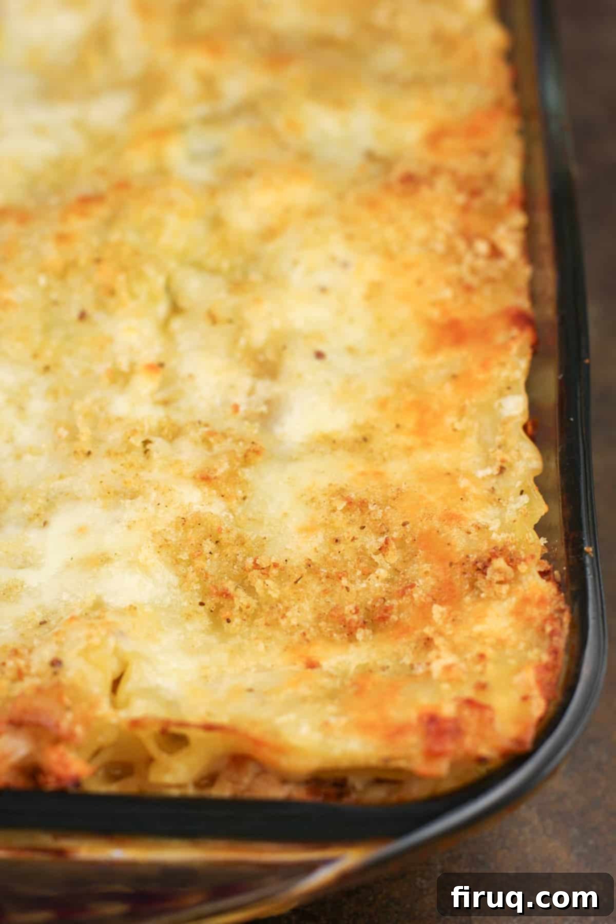 Rich Pesto Salmon Lasagna 11 cooked lasagna in glass bake dish