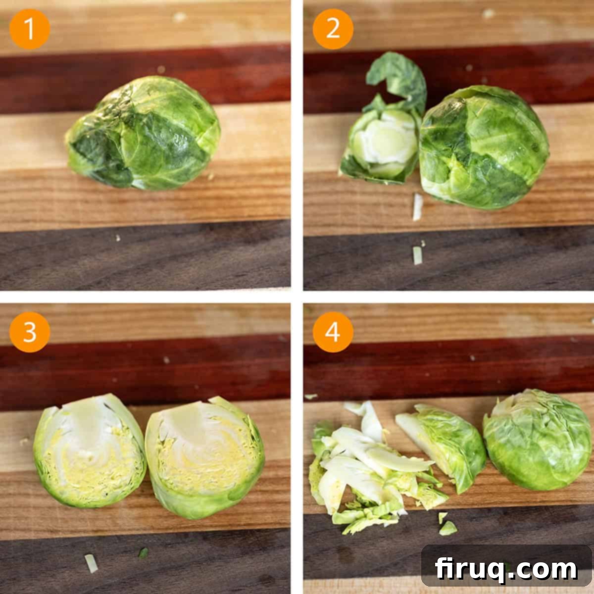 Brussels Sprout Salad with Crispy Pancetta 11 Steps to thinly chop the brussels sprouts.