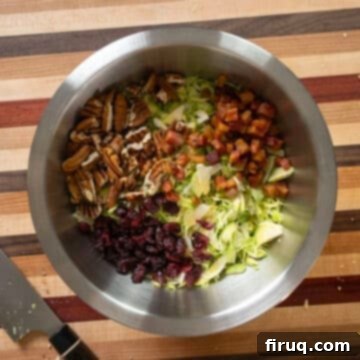Brussels Sprout Salad with Crispy Pancetta 8 Cranberries, pecans, and pancetta added to the brussels sprouts.
