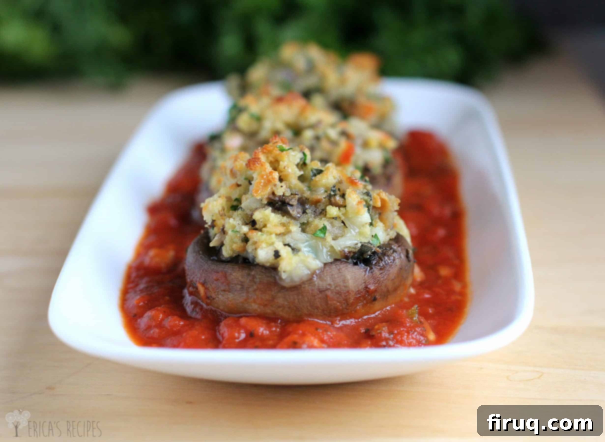 Golden Parmigiana Mushroom Bake 7 Stuffed Mushrooms Parmigiana
