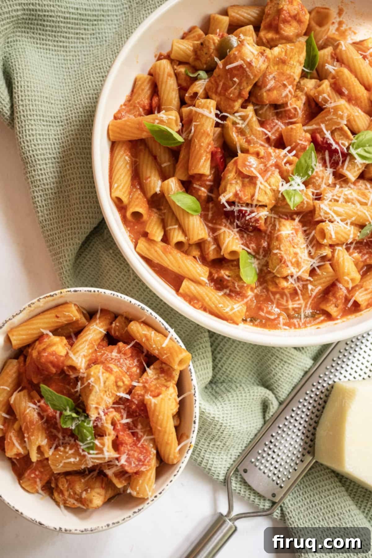 Spicy Chicken Rigatoni 2 Spicy chicken Riggies, a creamy and spicy pasta dish with chicken, originating from Upstate New York.