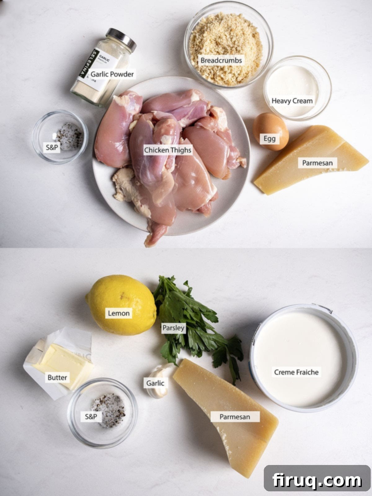 Ultimate Air Fryer Parmesan Chicken 3 Ingredients for the recipe.