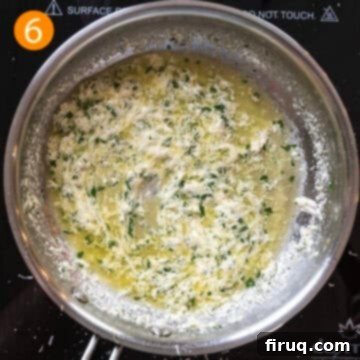 Ultimate Air Fryer Parmesan Chicken 9 Creme Fraiche added to the garlic butter sauce.