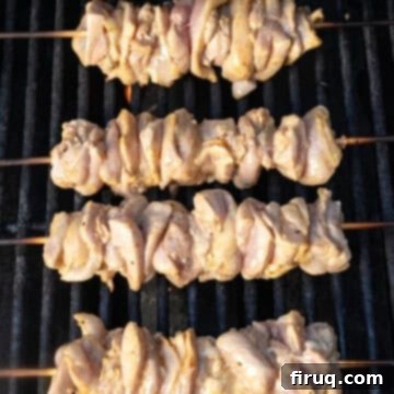Irresistible Garlic Parmesan Chicken Skewers 7 Grilling chicken thigh skewers.