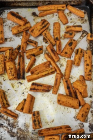 Velvety Roasted Carrot Ginger Soup 4 broiled carrots