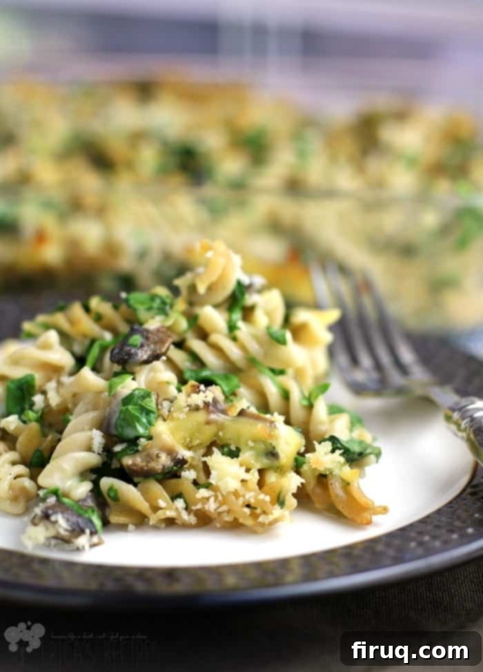 Gourmet Portobello Spinach and Smoked Gouda Macaroni and Cheese 1 featured 11455