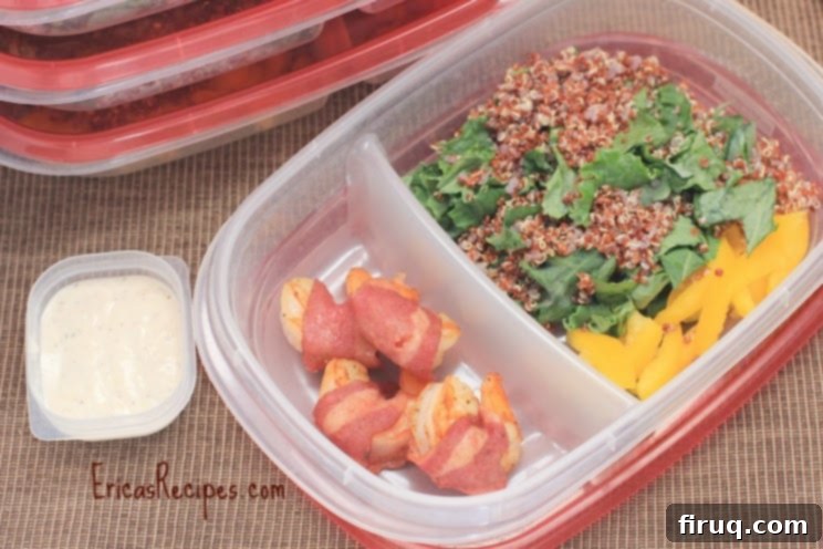 Bacon Wrapped Shrimp with Vibrant Greens and Grains Dressed in Zesty Buttermilk 1 featured 3472