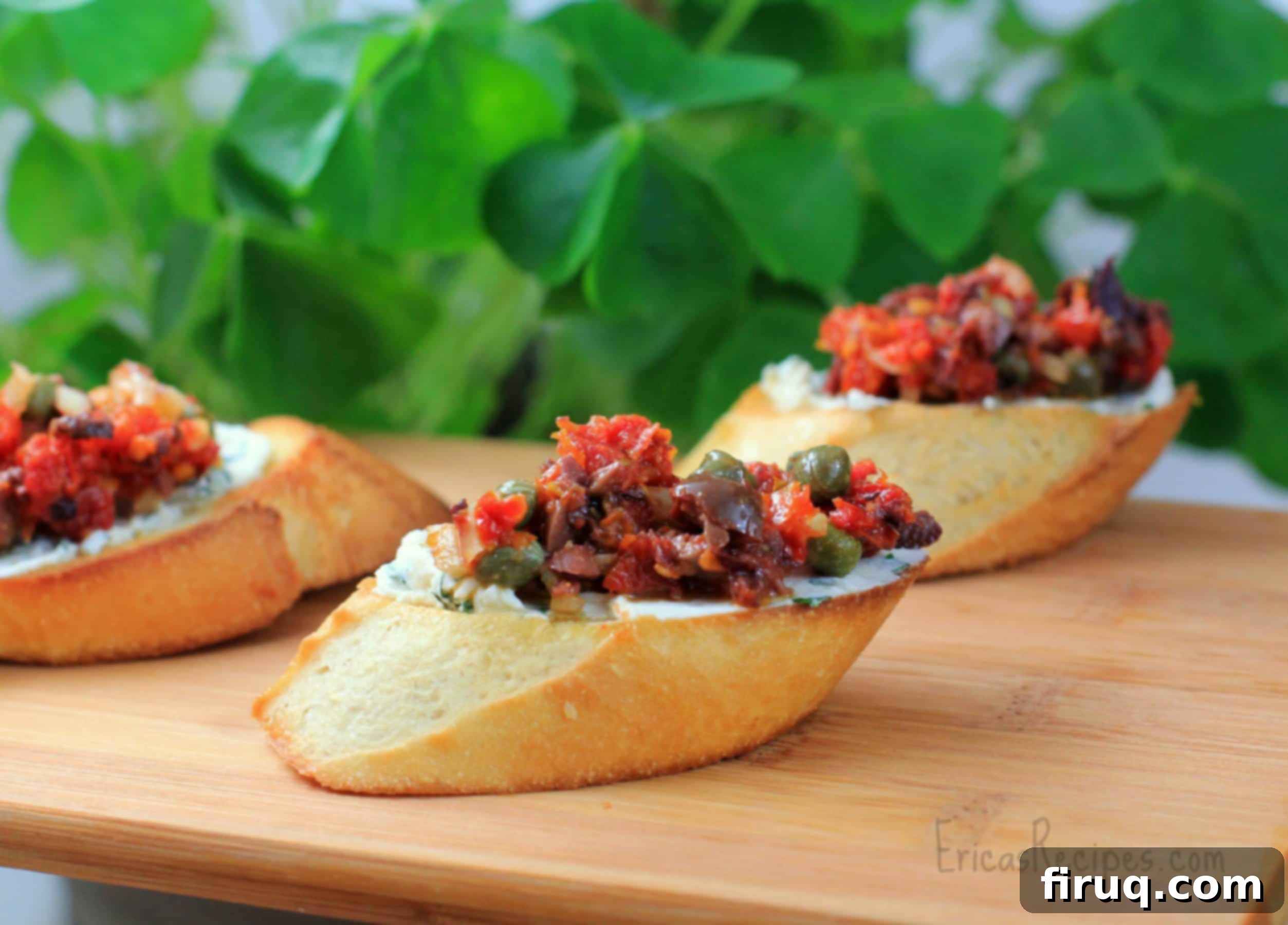 Sun-Kissed Tomato Tapenade and Herbed Goat Cheese Crostini 1 featured 7017