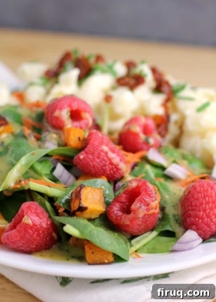 Vibrant Winter Butternut Raspberry Salad 6 Sweet Winter Salad with Butternut Squash and Raspberries