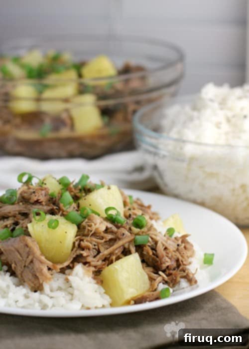 Pineapple Pulled Pork over Coconut Rice Tender Pineapple Pulled Pork served over fluffy Coconut Rice, perfect for a quick weeknight or Chinese New Year dinner