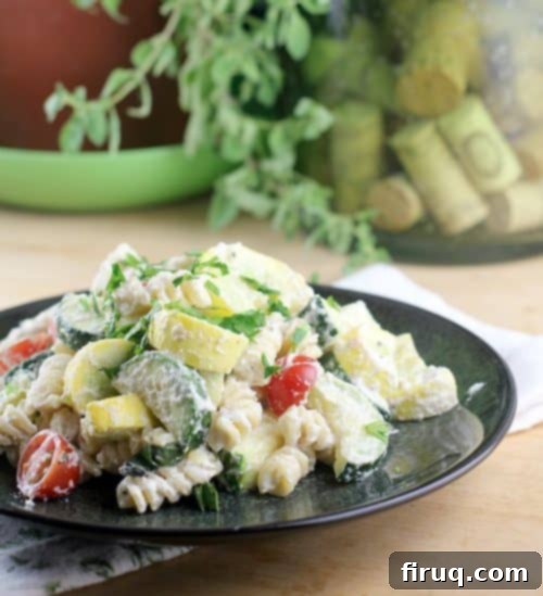 Velvety Vegan Primavera Pasta 2 Creamy Vegan Vegetable Primavera with fresh basil and tomatoes
