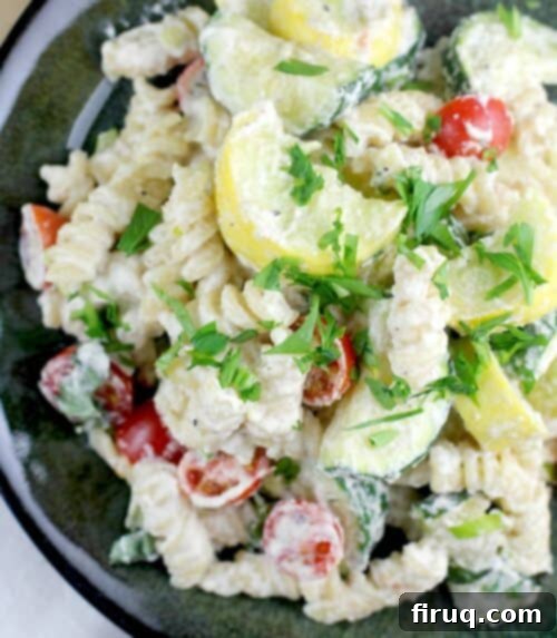 Velvety Vegan Primavera Pasta 6 Creamy Vegan Vegetable Primavera garnished with fresh basil