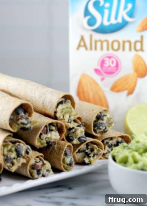 Vegan Kara Fasulye Taquitos 7 Perfectly baked Dairy-Free Black Bean Taquitos