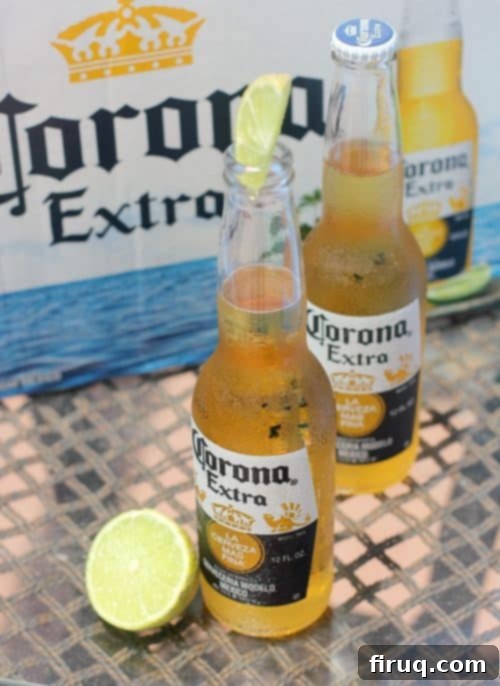 Pub-Style Beer-Battered Mushrooms with Zesty Poblano and Beer Queso 4 Msg 4 21+ Beer-Battered Mushrooms with Poblano & Beer Queso #SummertimeCerveza #ad @coronaextrausa