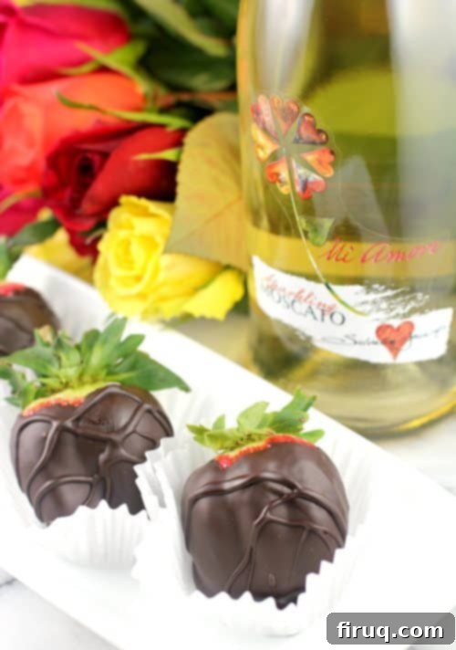 Valentines Duet Filet Mignon and Lobster 9 Delicious dark chocolate-dipped strawberries, a sweet ending to a romantic meal.