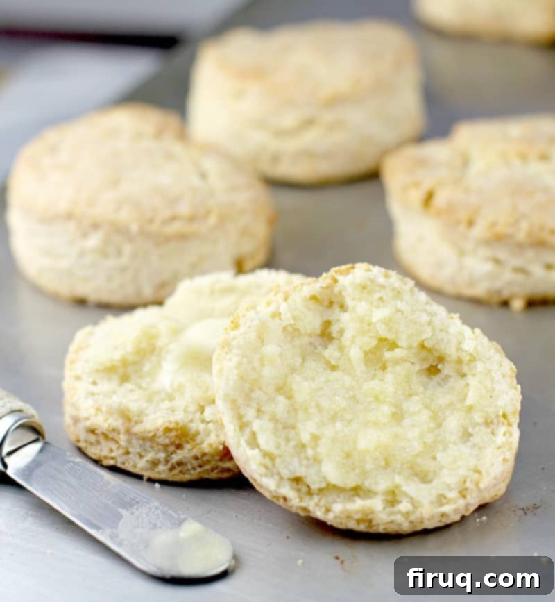 Tender Flaky Yogurt Biscuits 4 Freshly baked Flaky Yogurt Biscuits arranged on a cooling rack, steam gently rising.