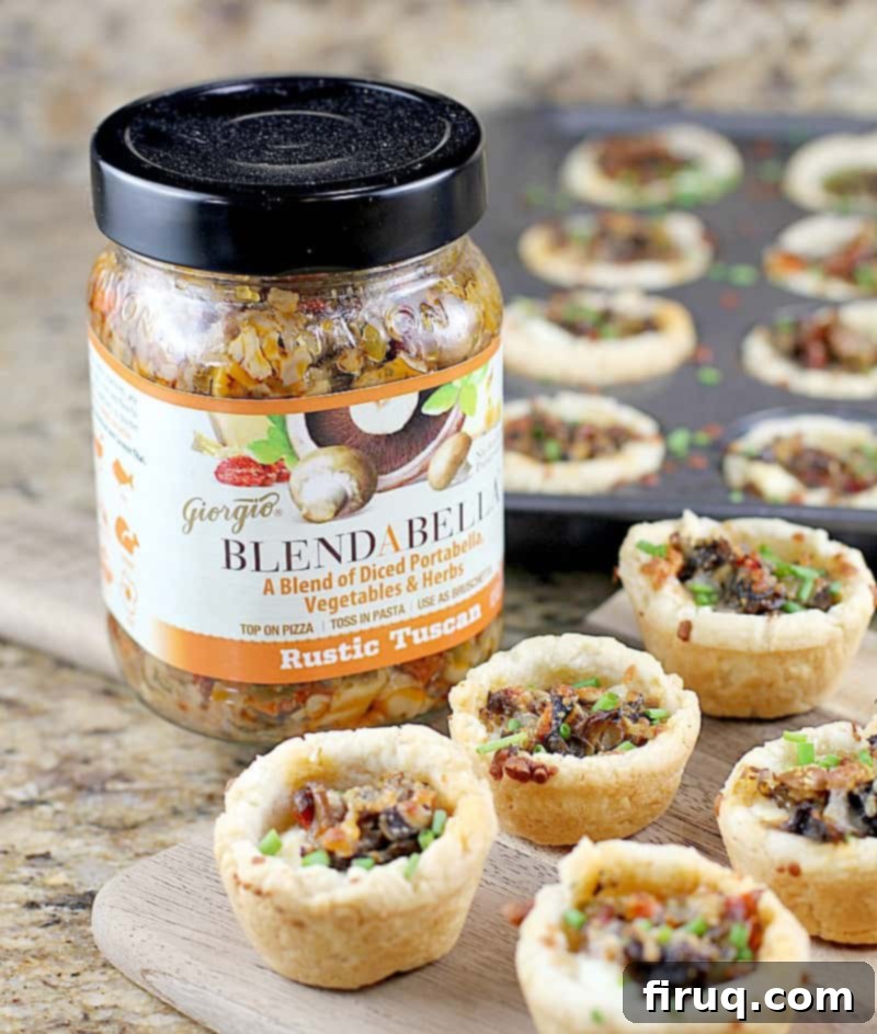 Savory Tuscan Mushroom Ricotta Tartlets 5 Ingredients for Tuscan Mushroom Ricotta Mini Tarts: softened butter and cream cheese, flour, lemon, ricotta, mushroom blend, and Parmesan